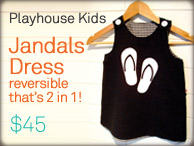 playhouse kids jandals dress, iconic kiwi kids clothing